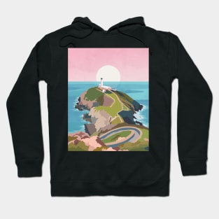 South Stack Lighthouse, Anglesey Wales - Pink Hoodie